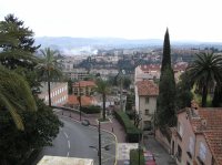 looking out toward Cannes- note the pollution…